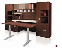 Picture of KI Aristotle Table Desk, Kneespace Credenza with Overhead Storage