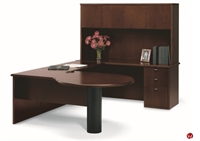 Picture of KI Darwin Veneer U Shape P Top Office Desk Workstation