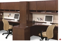 Picture of KI Delsanti 4 Person Veneer L Shape Office Desk Workstation