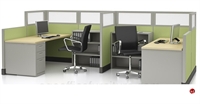 Picture of 2 Person L Shape Office Cubicle Workstation