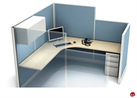 Picture of L Shape Office Desk Cubicle Workstation