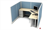 Picture of L Shape Office Desk Cubicle Workstation