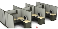 Picture of Cluster of 6 Person L Shape Office Desk Workstation