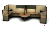 Picture of Cluster of 2 Person U Shape Office Desk Cubicle Workstation