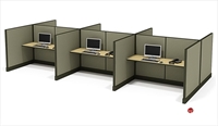 Picture of Cluster of 6 Person Telemarketing Office Cubicle Workstation