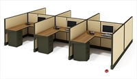 Picture of Cluster of 6 Person L Shape Office Desk Cubicle Workstation