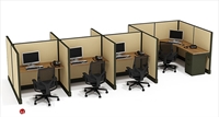 Picture of Cluster of 7 Person Telemarketing Office Desk Cubicle Workstation