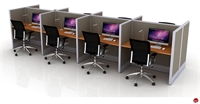 Picture of Cluster of 8 Person Telemarketing Office Cubicle Workstation