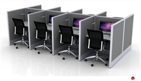 Picture of Cluster of 8 Person 36" x 36" Telemarketing Office Cubicle Workstation