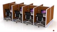 Picture of Cluster of 8 Person 36" x 36" Telemarketing Office Cubicle Workstation