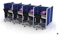 Picture of Cluster of 8 Person 24" x 36" Telemarketing Office Cubicle Workstation