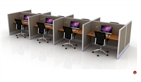 Picture of Cluster of 8 Person 30" x 60" Telemarketing Office Cubicle Workstation