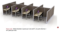 Picture of Cluster of 8 Person 60" Office Cubicle Workstation