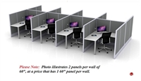 Picture of Cluster of 8 Person 60" L Shape Office Cubicle Workstation