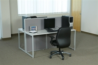 Picture of 2 Person Contemporary Office Desk Computer Workstation