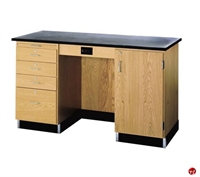 Picture of DEVA 30" x 60" Science Lab Study Desk with Storage, Phenolic Resin Top