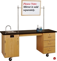 Picture of DEVA Science Lab Mobile ADA Work Study Desk with Sink and Storage