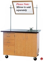 Picture of DEVA 48" Mobile Lab Work Desk with Sink and Storage