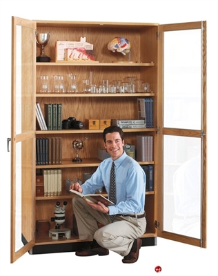 Picture of DEVA 48" Double Door Glass Storage Wood Cabinet