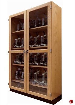 Picture of DEVA Double Glass Door 84"H Microscope Storage Cabinet
