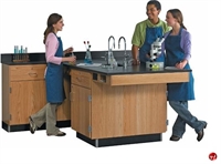 Picture of DEVA Science Lab Healthcare Workstation with Sink, Storage Cabinetry