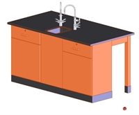 Picture of DEVA Science Lab Medical Workstation with Sink, Storage Cabinetry