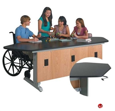 Picture of DEVA Science Lab ADA Power Height Adjustable Study Workstation