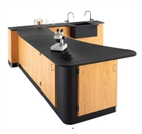 Picture of DEVA Science Lab L Shape Study Workstation, Storage Cabinetry