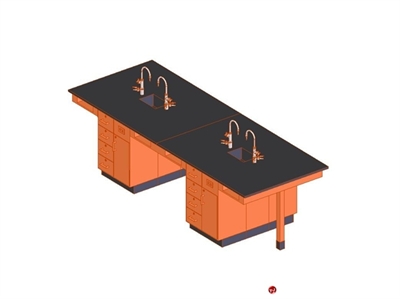 Picture of DEVA Science Lab Study Workstation with Sink, Storage Cabinet