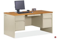 Picture of COPTI 30" x 60" Double Pedestal Steel Teacher Desk