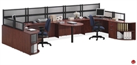 Picture of COPTI 2 Person U Shape Office Desk Cubicle Workstation