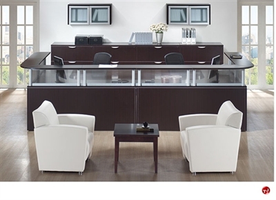 Picture of COPTI Contemporary U Shape Reception Desk Workstation, Storage Credenza