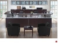 Picture of COPTI Contemporary U Shape Reception Office Desk Workstation, Storage Credenza, Wall Storage