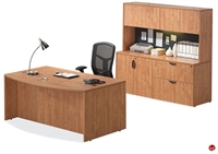 Picture of COPTI Bowfront Executive Office Desk, Storage Credenza with Overhead