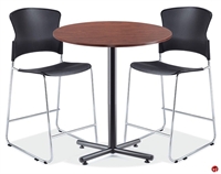 Picture of COPTI 36" Round Cafe Dining Bar Height Table with Barstools
