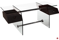 Picture of COX Contemporary Glass Top Table, Steel Base