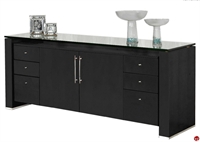 Picture of COX Contemporary Glass Top Credenza Storage