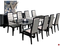 Picture of COX Contemporary Dining Table with Chairs and Storage Buffet