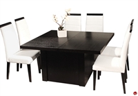 Picture of COX Contemporary Veneer Expandable Conference Dining Table with White Leather Chairs