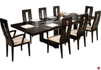 Picture of COX Contemporary Wenge Veneer Dining Table with Wood Chairs