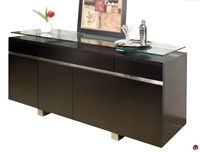 Picture of COX Contemporary Veneer Glass Top Buffet Storage