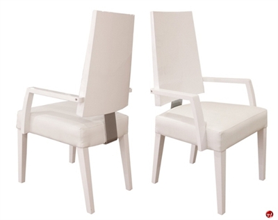Picture of COX Contemporary White Wood Dining Arm Chair, Set of 2