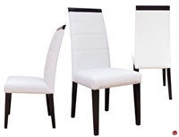 Picture of COX Contemporary White Leather Dining Armless Chair, Set of 3