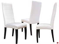Picture of COX Contemporary White Leather Armless Dining Chair, Set of 3