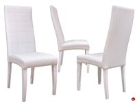 Picture of COX Contemporary White Leather Armless Dining Chair, Set of 3