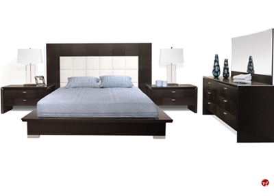 Picture of COX Contemporary Bedroom Set, Dresser with Mirror and Nightstand