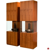 Picture of COX Contemporary Curio Display Veneer Cabinet, Set of 2