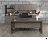 Picture of QSP 72" Executive Office Desk Workstation, Kneespace Credenza with Overhead Storage, Lateral File Bookcase