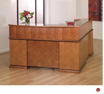 Picture of QSP L Shape Veneer Reception Desk Worksurface