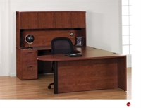 Picture of QSP 72" U Shape D Top Desk Workstation with Closed Overhead Storage